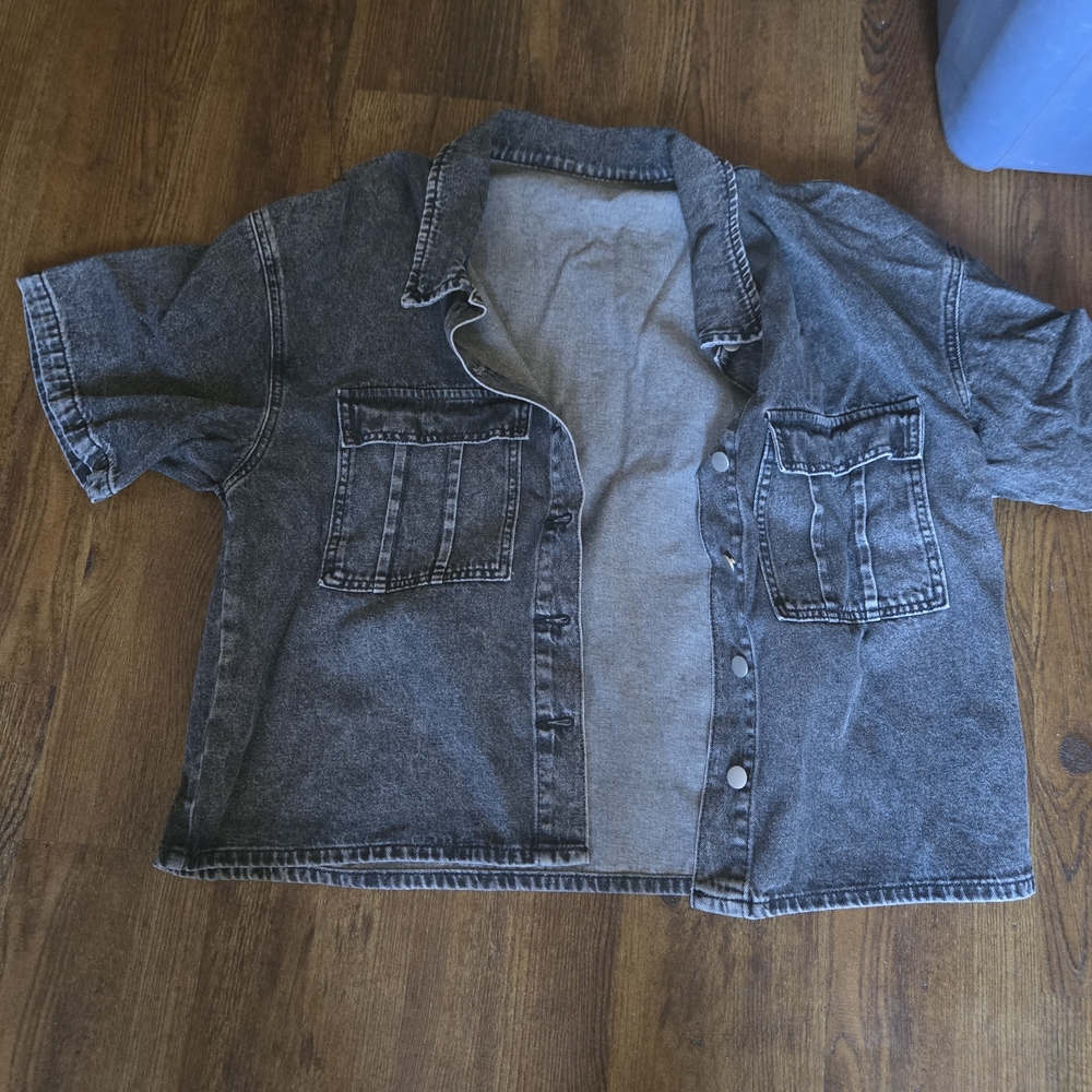 Denim Short Sleeve Jacket Or Shirt